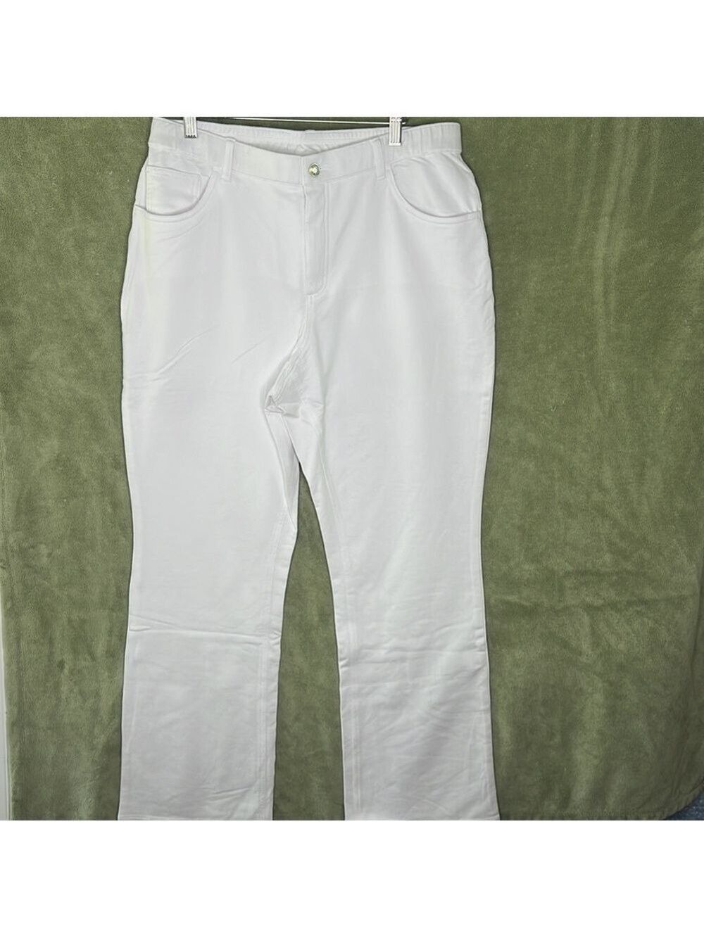 Denim + Company White Jersey Pants Size 16 New